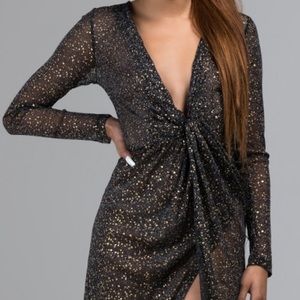 AKIRA “Northern Lights” Sheer Maxi Dress